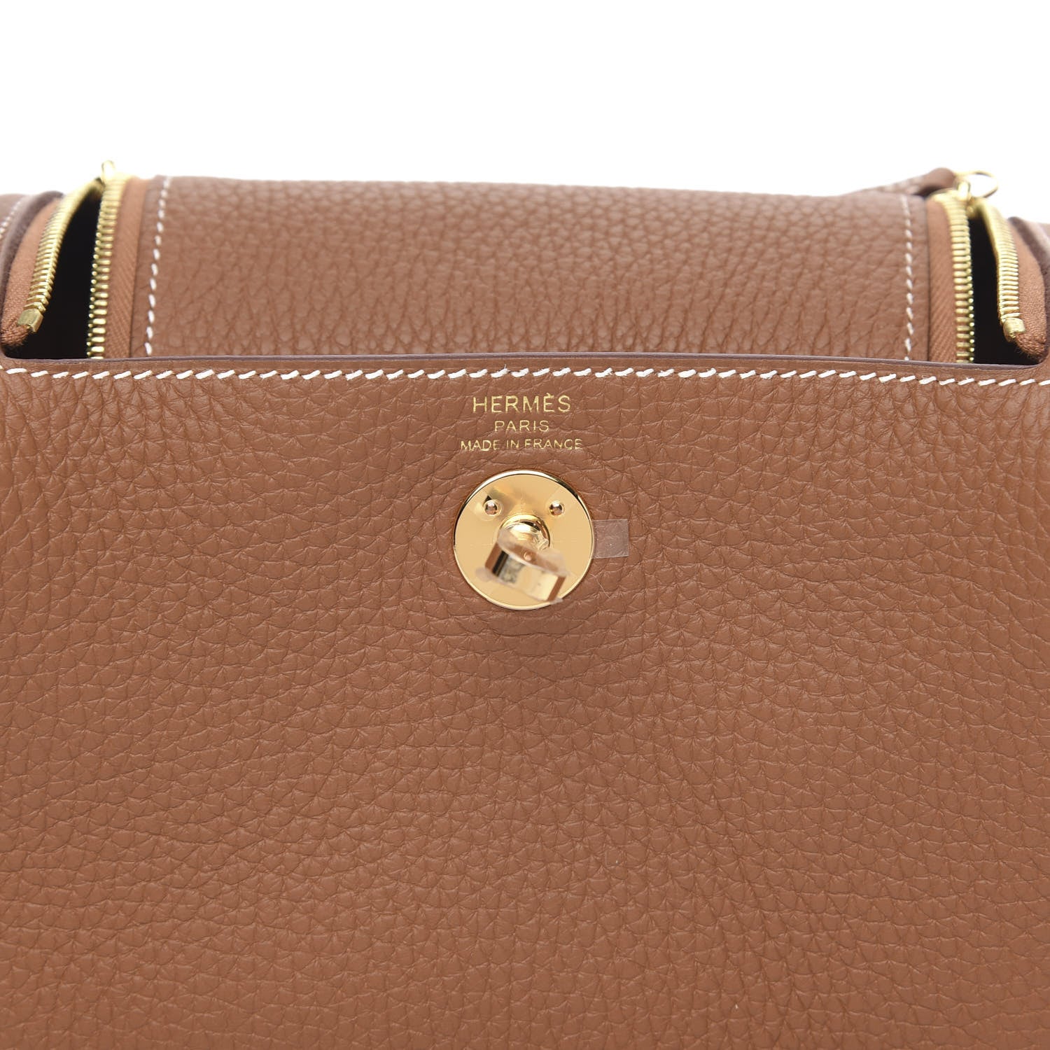 Hermes Taurillon Clemence Mini Lindy 20 Gold 6 of 9