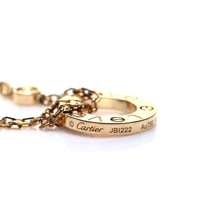 Cartier 18K Yellow Gold 2 Diamond LOVE Necklace 6 of 6