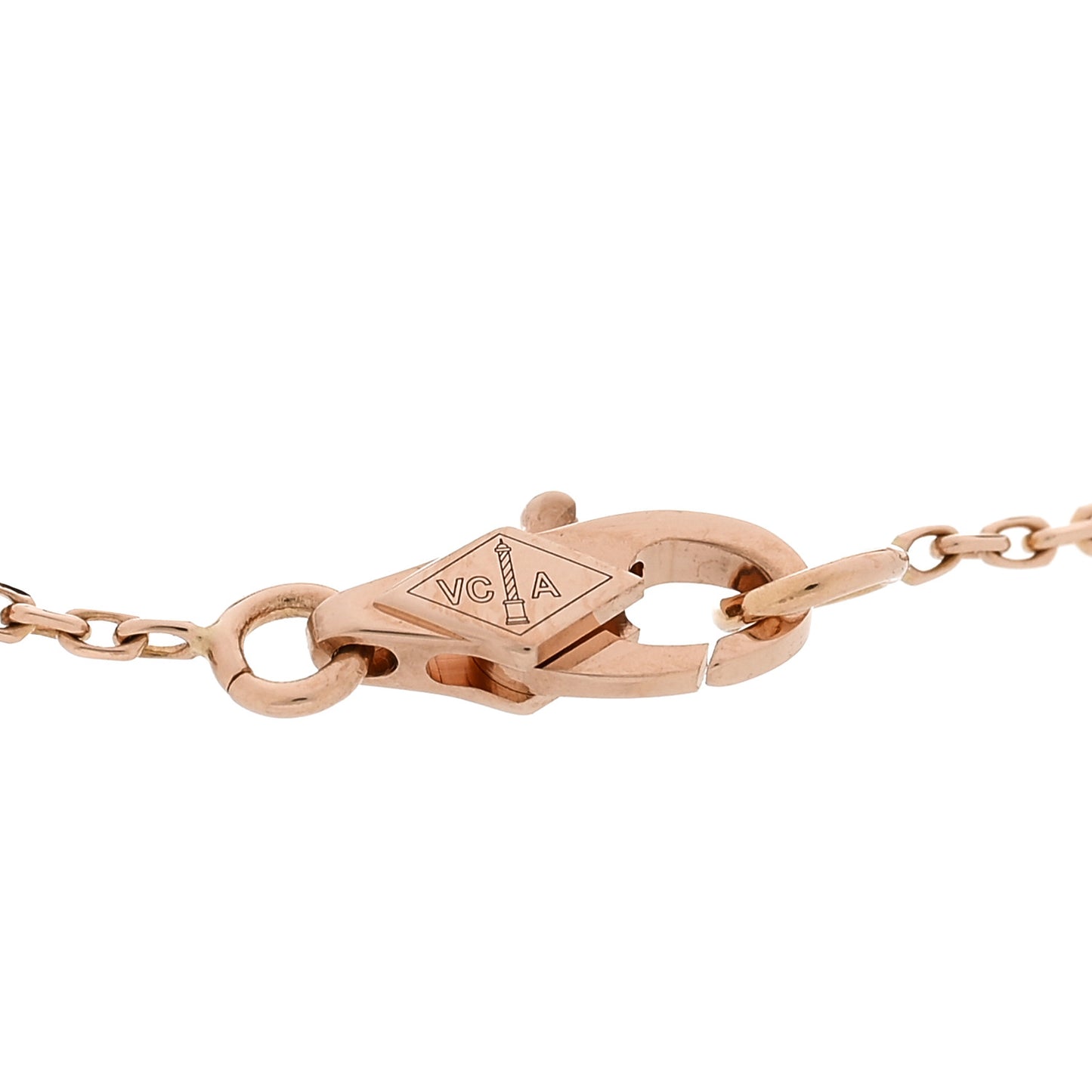 18K Rose Gold Carnelian Sweet Alhambra Heart Bracelet