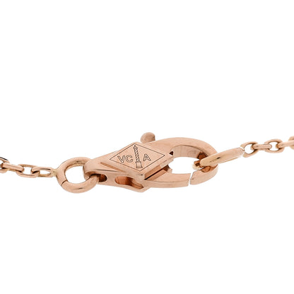 Van Cleef & Arpels 18K Rose Gold Carnelian Sweet Alhambra Heart Bracelet 3 of 5
