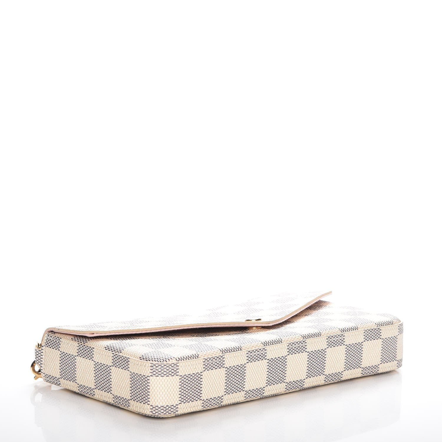 Louis Vuitton Damier Azur Pochette Felicie Chain Wallet Rose Ballerine 4 of 8