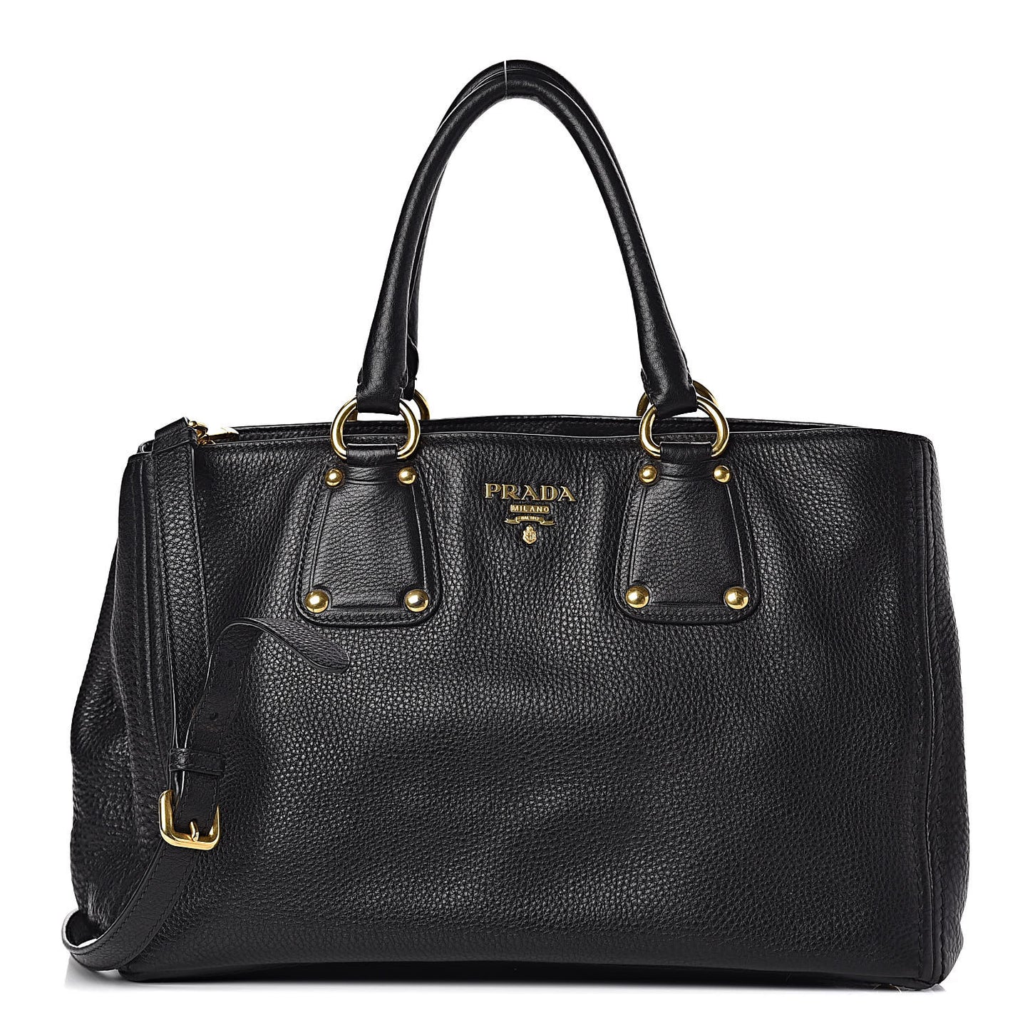 Vitello Daino Tote Black