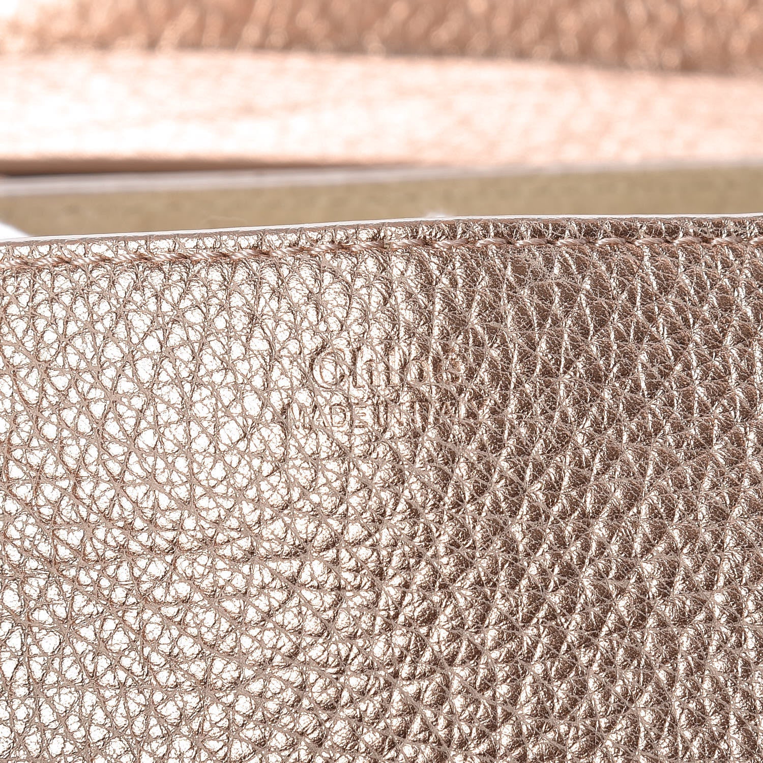 Chloe Metallic Grained Goatskin Drew Shoulder Bag Rose Gold 6 of 9