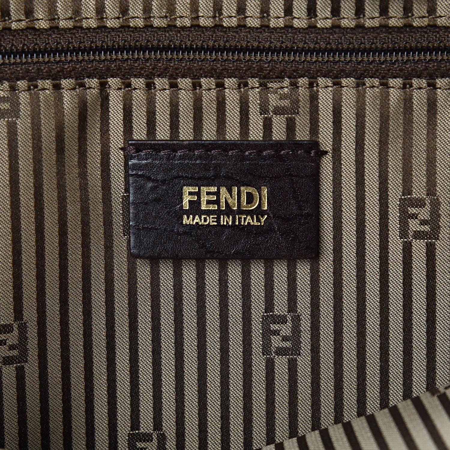 Fendi Zucca Lampo Studded Roll Tote Tobacco 6 of 12