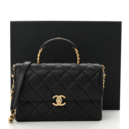 Chanel Caviar Quilted Medium Carry Me Top Handle Flap Black 11 of 11