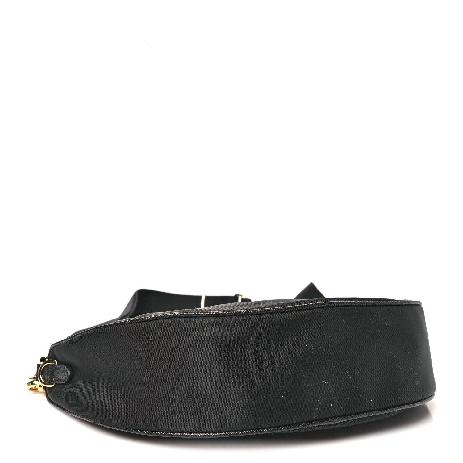 Prada Re-Nylon Saffiano Demi-lune Shoulder Bag Black 4 of 9
