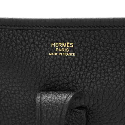 Hermes Taurillon Clemence Evelyne III GM Black 8 of 11