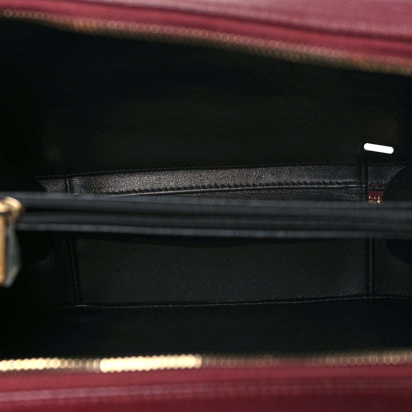 Caviar Quilted Medium CC Filigree Vanity Case Burgundy Black