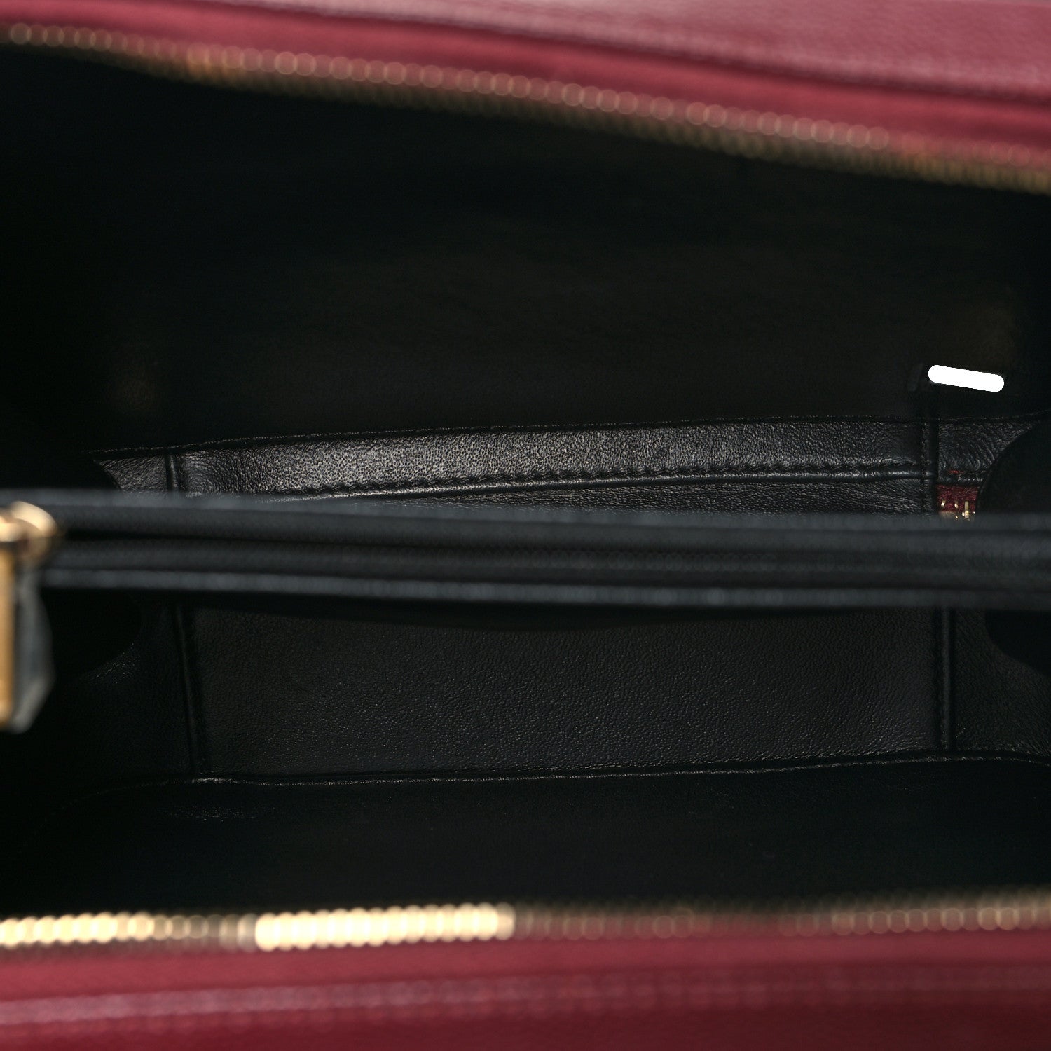Chanel Caviar Quilted Medium CC Filigree Vanity Case Burgundy Black 5 of 11