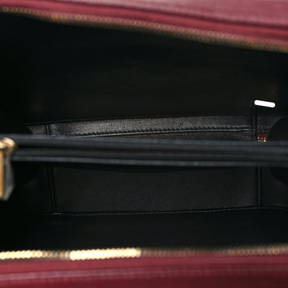 Chanel Caviar Quilted Medium CC Filigree Vanity Case Burgundy Black 5 of 11