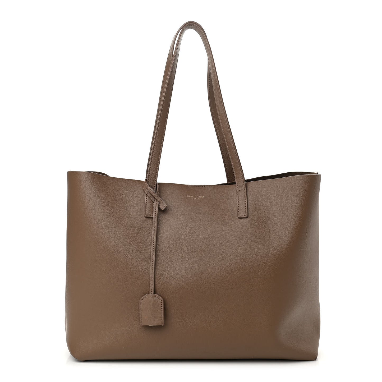 Calfskin Large Shopping Tote Dark Beige