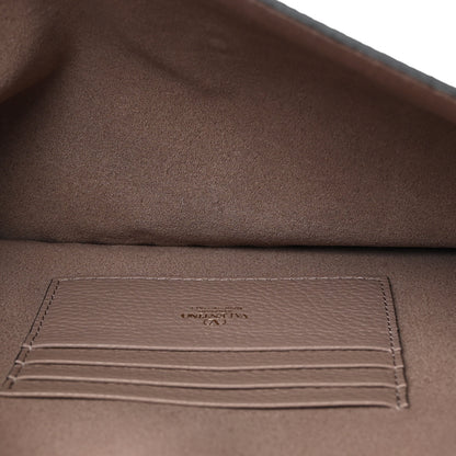Valentino Garavani Pebbled Calfskin Large Rockstud Envelope Clutch Poudre 5 of 7