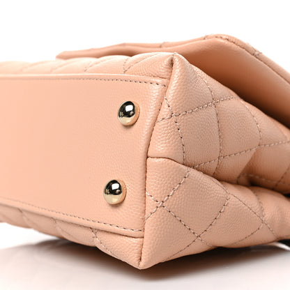 Chanel Caviar Quilted Extra Mini Coco Handle Flap Light Pink 9 of 9