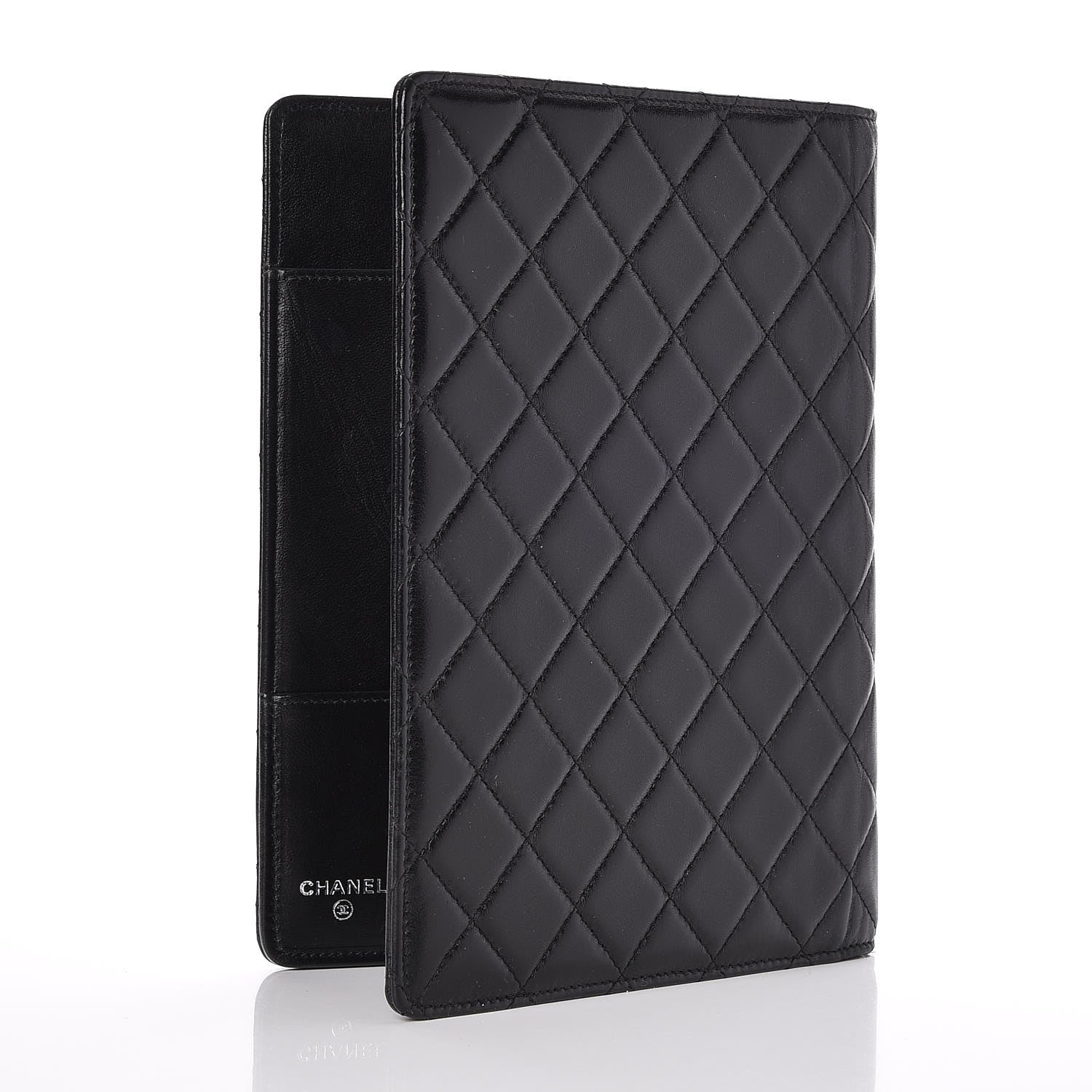 Chanel Lambskin Quilted Large Agenda Cover Black 3 of 9