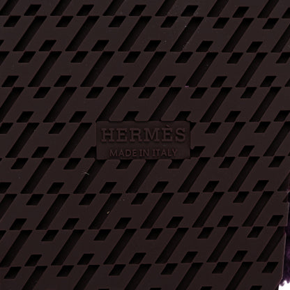Hermes Woolskin Womens Chypre Sandals 38.5 Violet Fonce 8 of 9