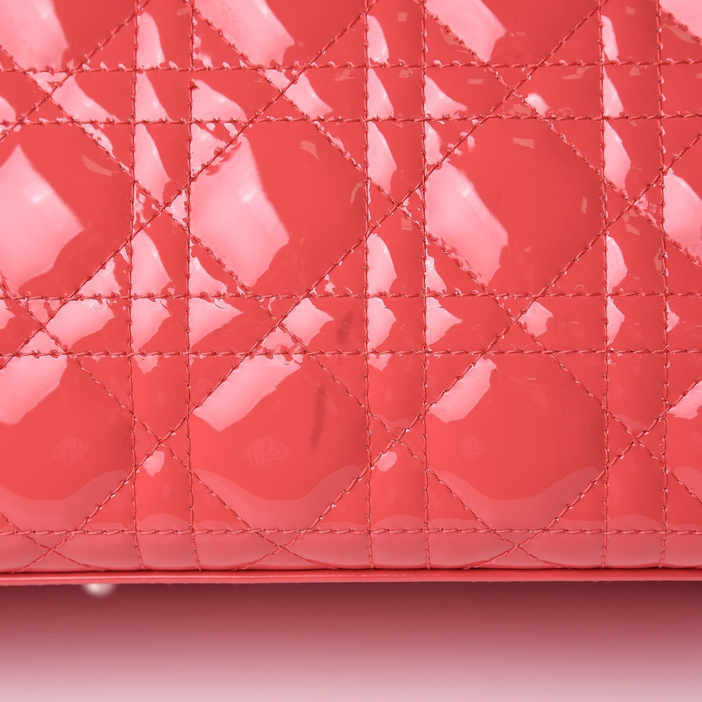 Patent Cannage Large Lady Dior Light Coral