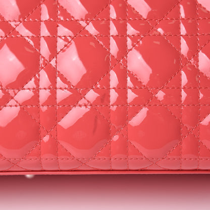 Christian Dior Patent Cannage Large Lady Dior Light Coral 11 of 11