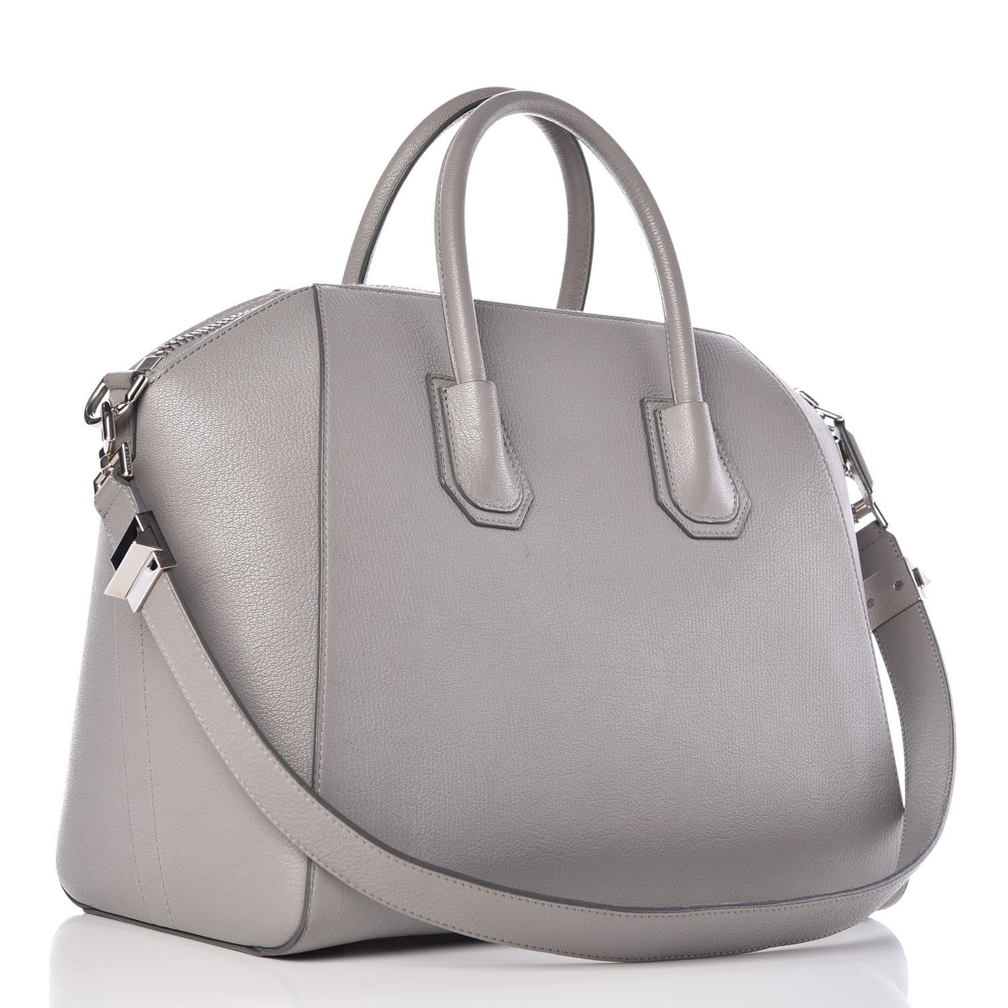 Sugar Goatskin Medium Antigona Pearl Grey
