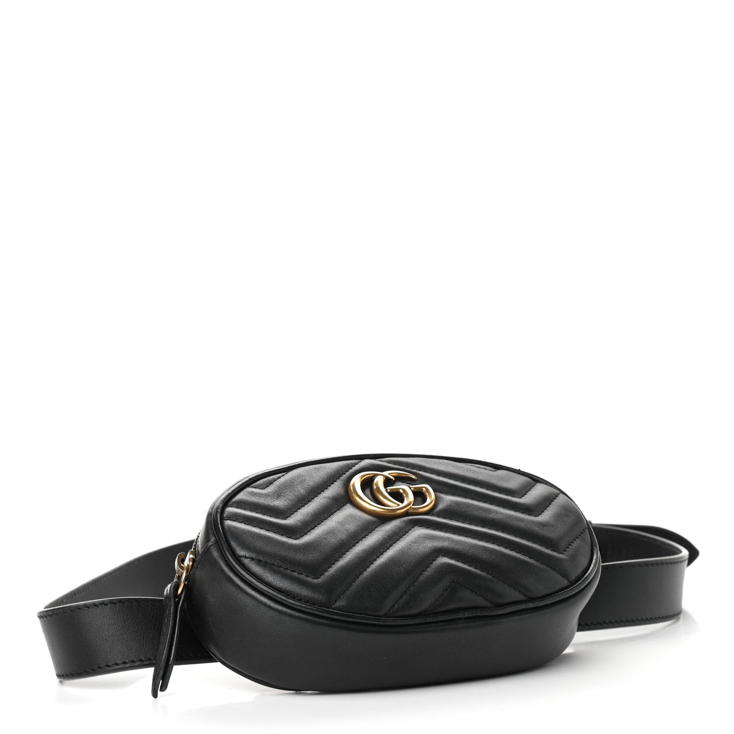 Calfskin Matelasse GG Marmont Belt Bag 85 34 Black