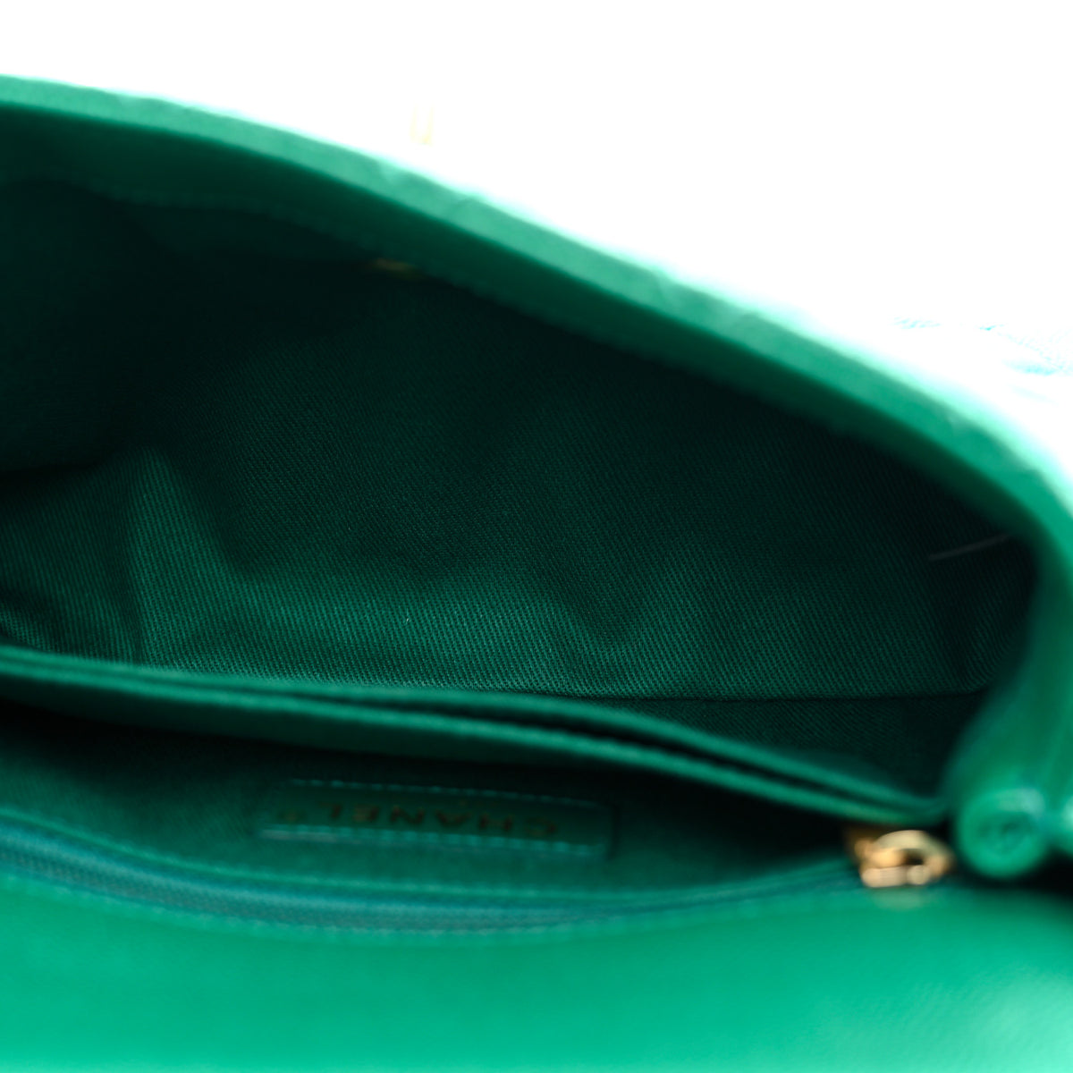 Caviar Quilted Mini Coco Handle Flap Green
