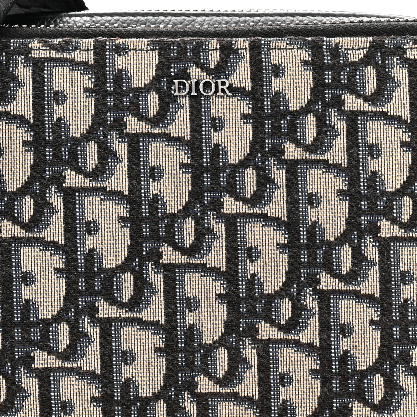 Oblique Pouch Beige Black