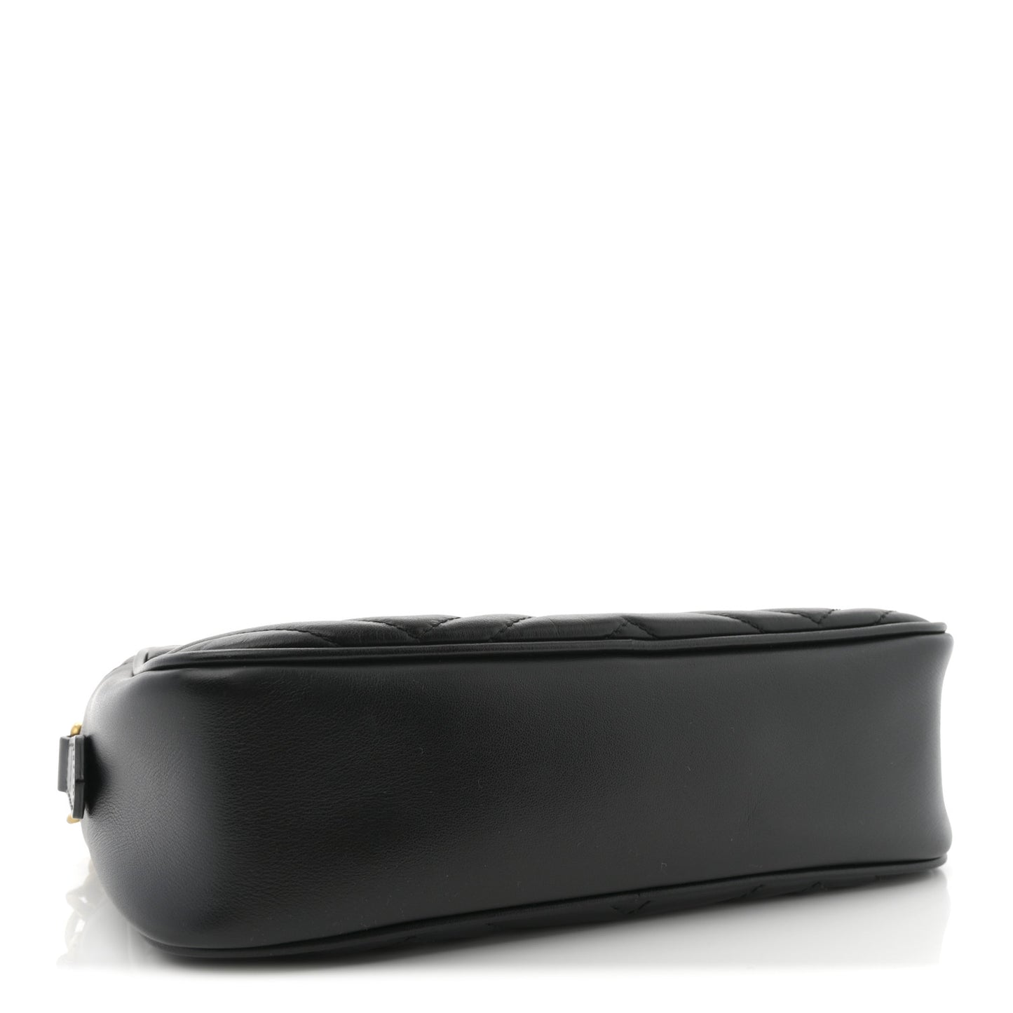 Calfskin Matelasse Small GG Marmont Chain Shoulder Bag Black