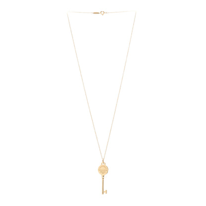 Tiffany 18K Yellow Gold Return To Tiffany Round Key Pendant Necklace 3 of 4
