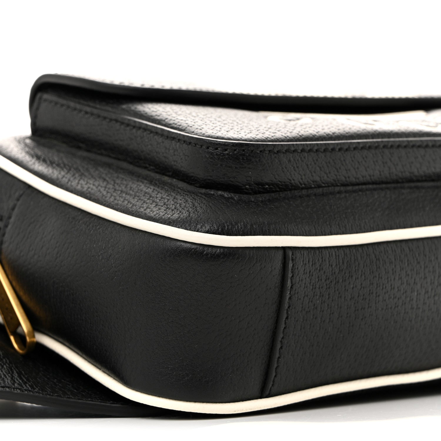 Gucci X ADIDAS Textured Dollar Calfskin Belt Bag Black 1786577
