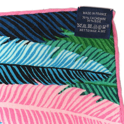 Hermes Cashmere Silk Jaguar Quetzal Shawl 140 Gris Chine Bleu 3 of 7