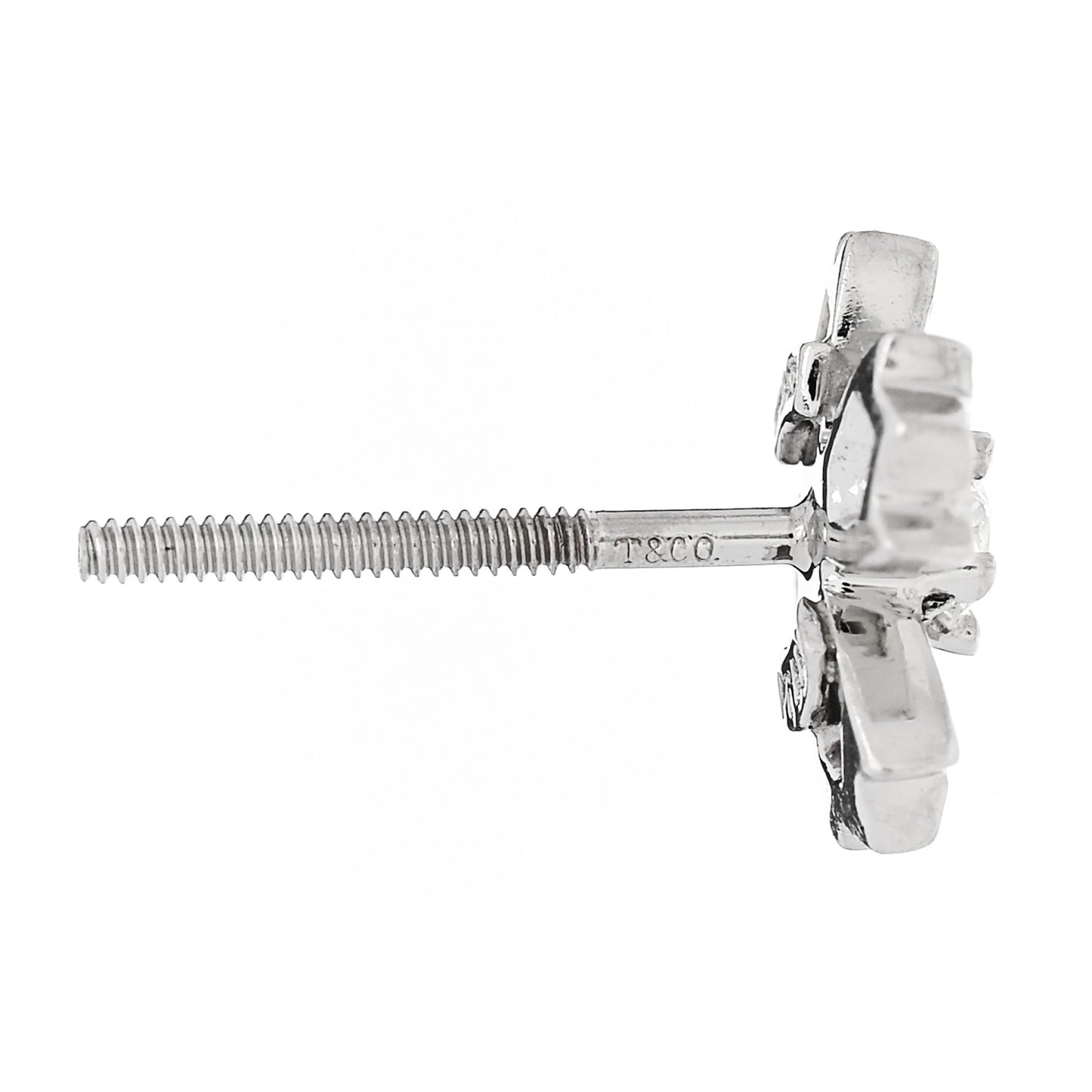 Platinum Diamond Floret Stud Earrings