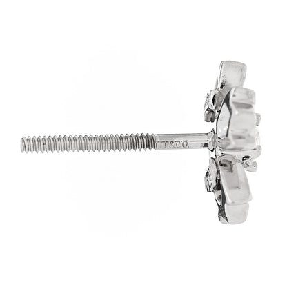 Tiffany Platinum Diamond Floret Stud Earrings 4 of 5