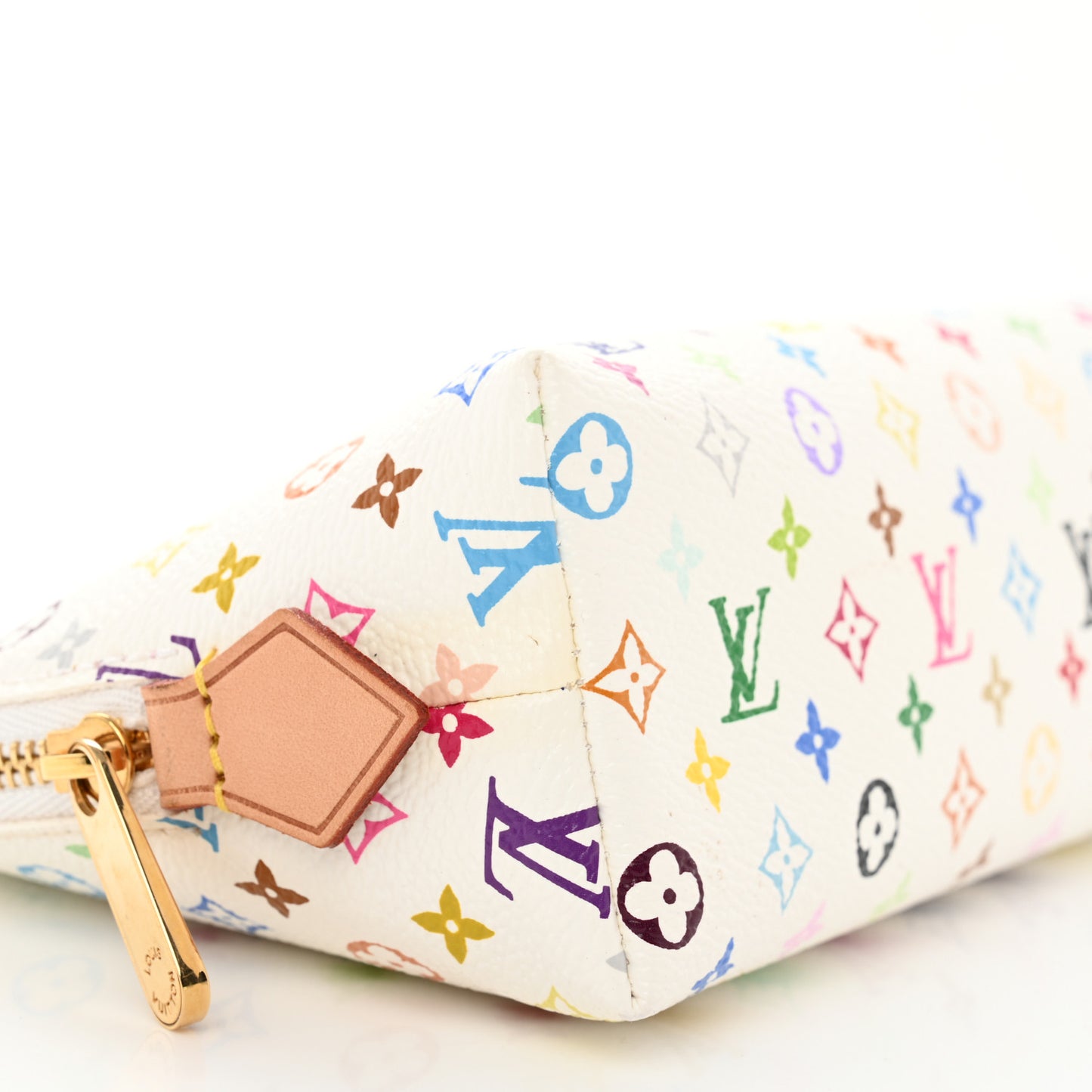 Monogram Multicolor Cosmetic Pouch White Litchi