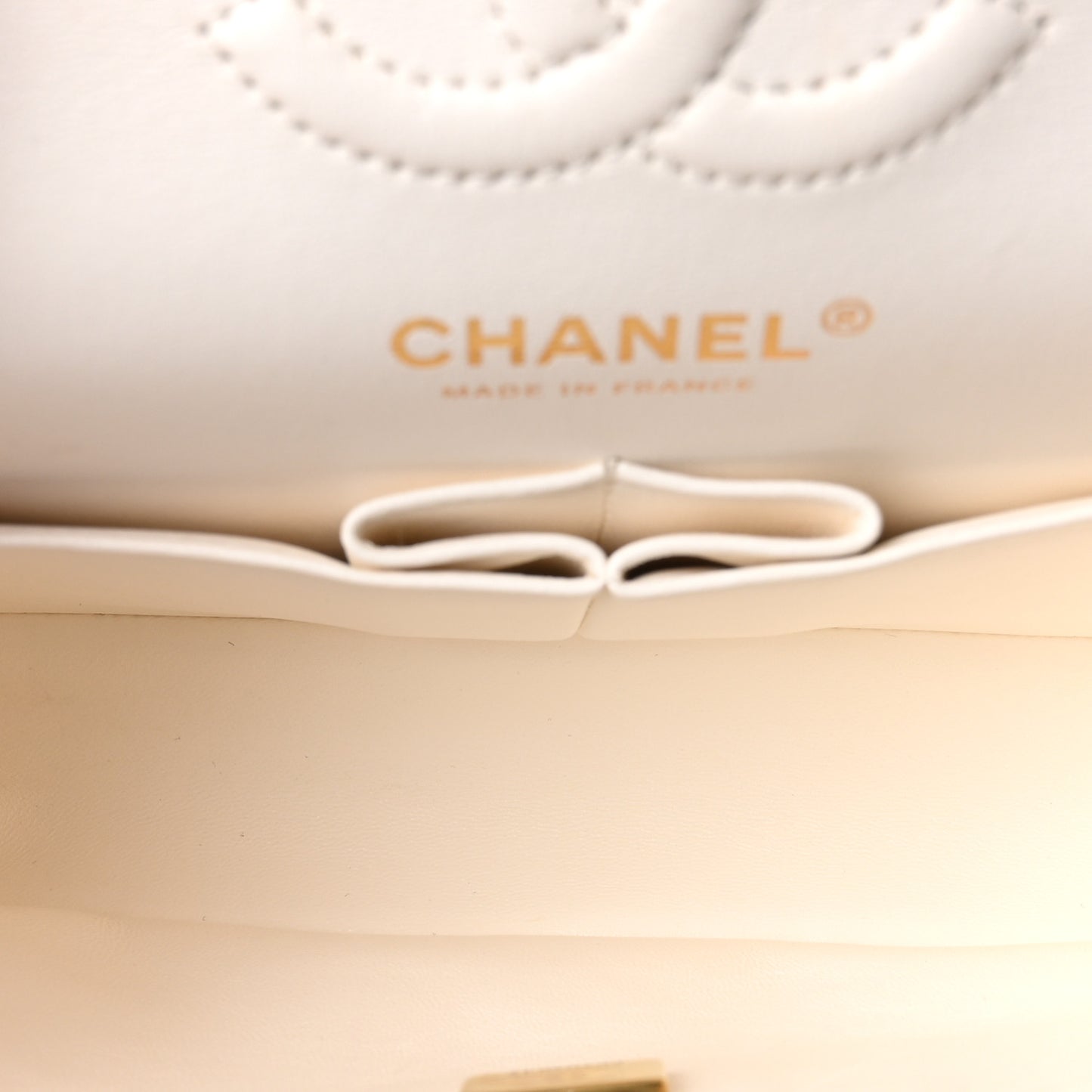Caviar Quilted Small Double Flap White