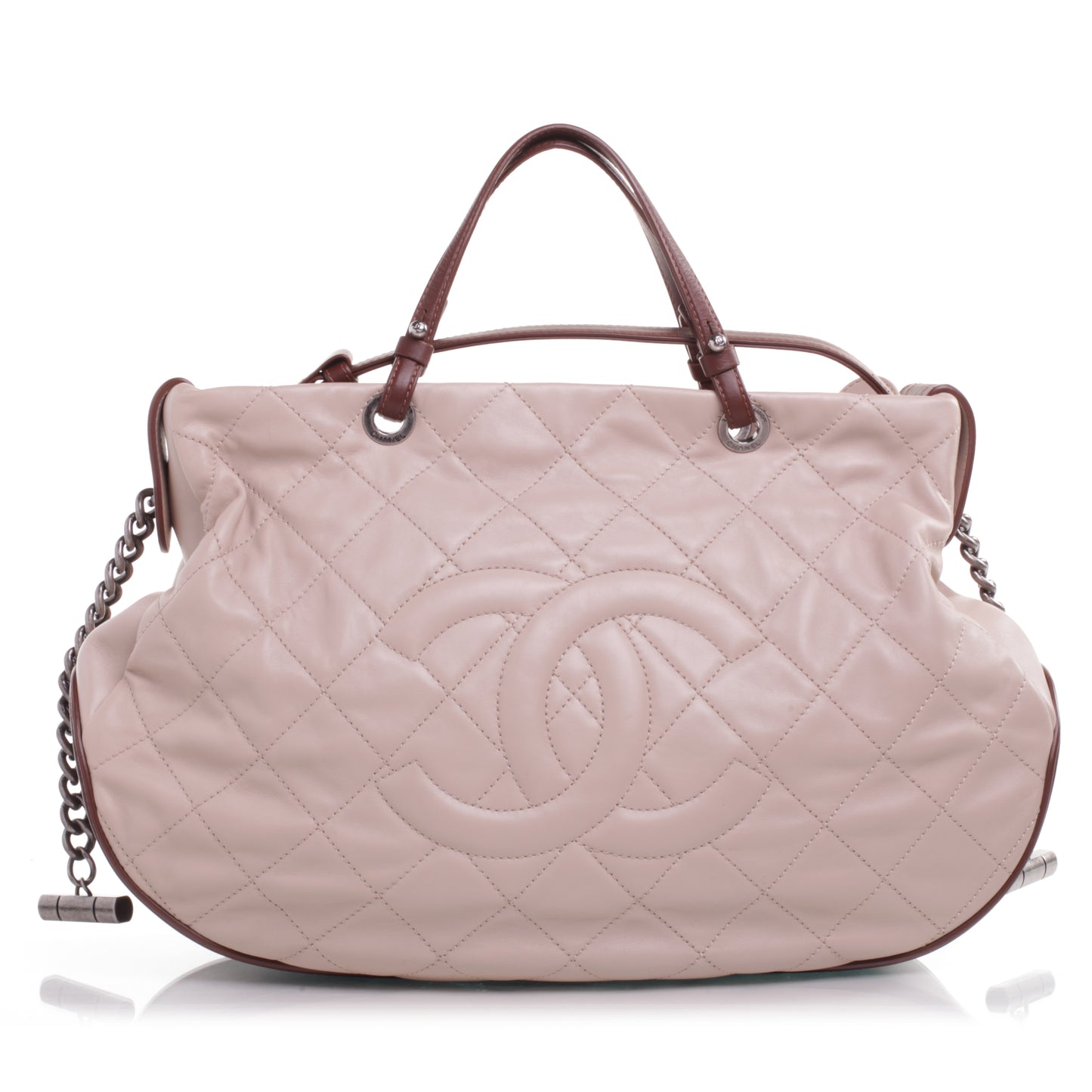 Iridescent Calfskin Country Chic Hobo Ecru