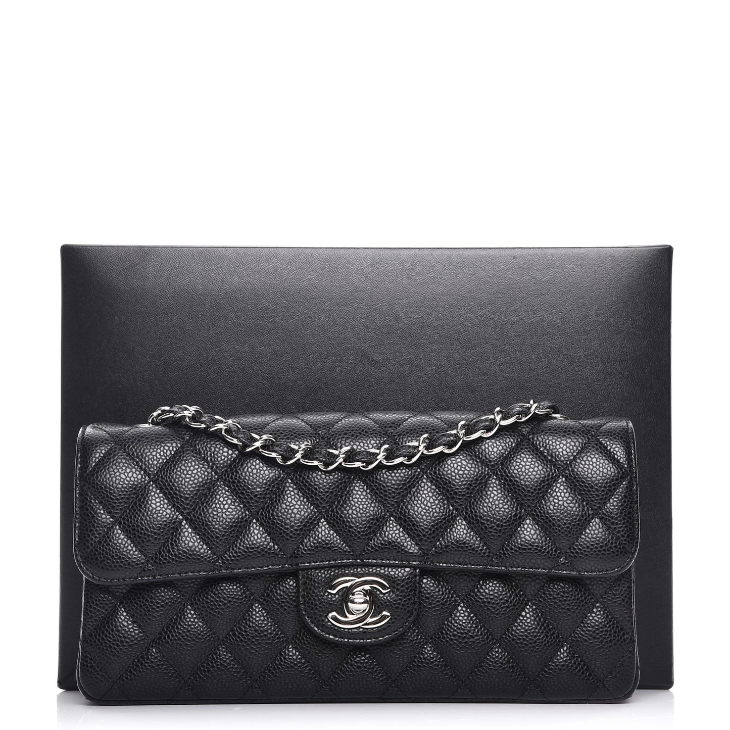 Caviar Quilted East West Flap Black