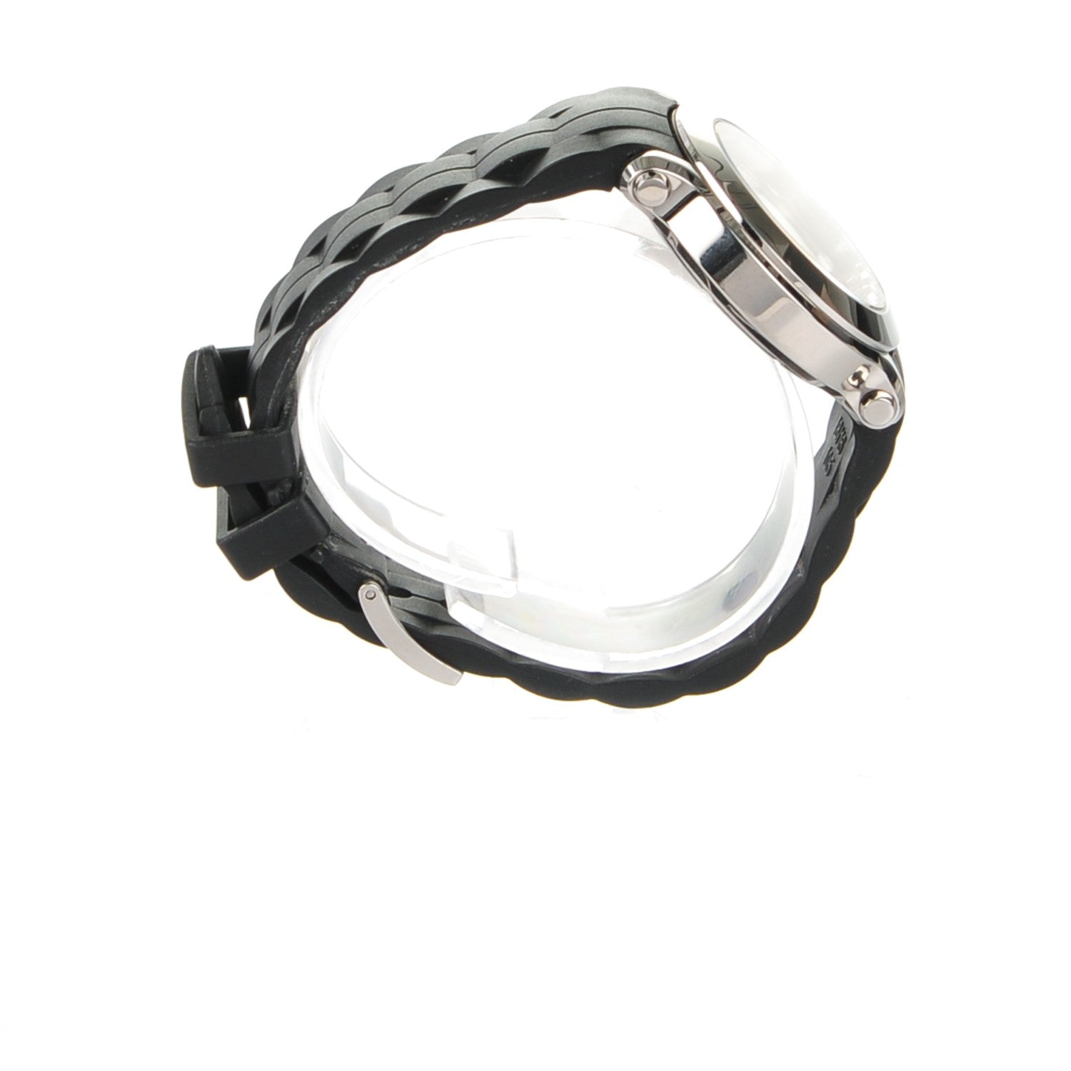 Chopard Stainless Steel Rubber 3 Diamond 36mm Happy Sport Quartz Watch Black 4 of 12