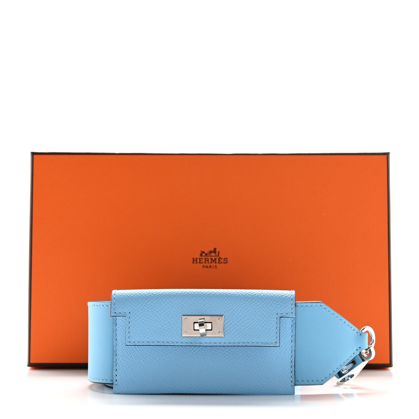 Swift Epsom Pocket Kelly Shoulder Strap Celeste