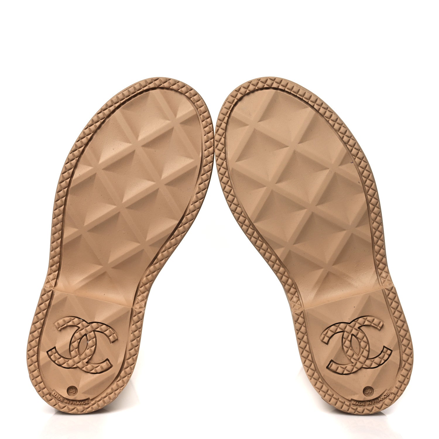 Chanel Caoutchouk CC High Boots 36 Beige 5 of 9
