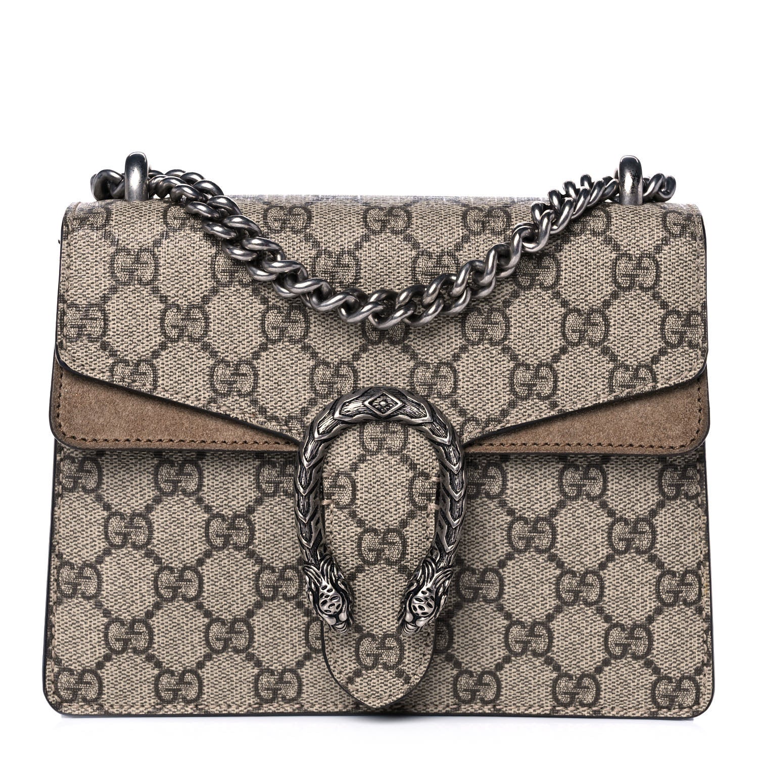Gucci GG Supreme Monogram Mini Dionysus Shoulder Bag Taupe 1 of 12