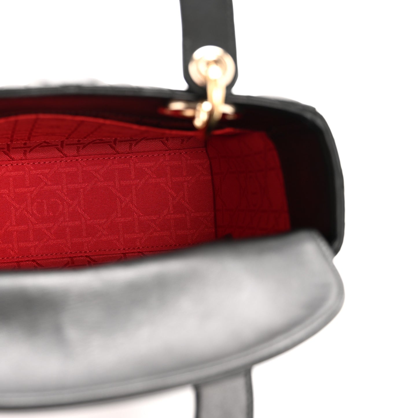 Lambskin Cannage Small Lucky Badges My Lady Dior Black