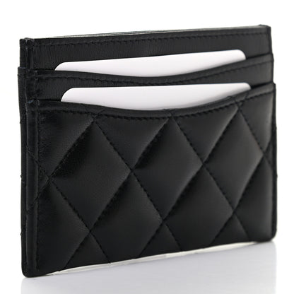 Chanel Lambskin Quilted Card Holder So Black 3 of 8