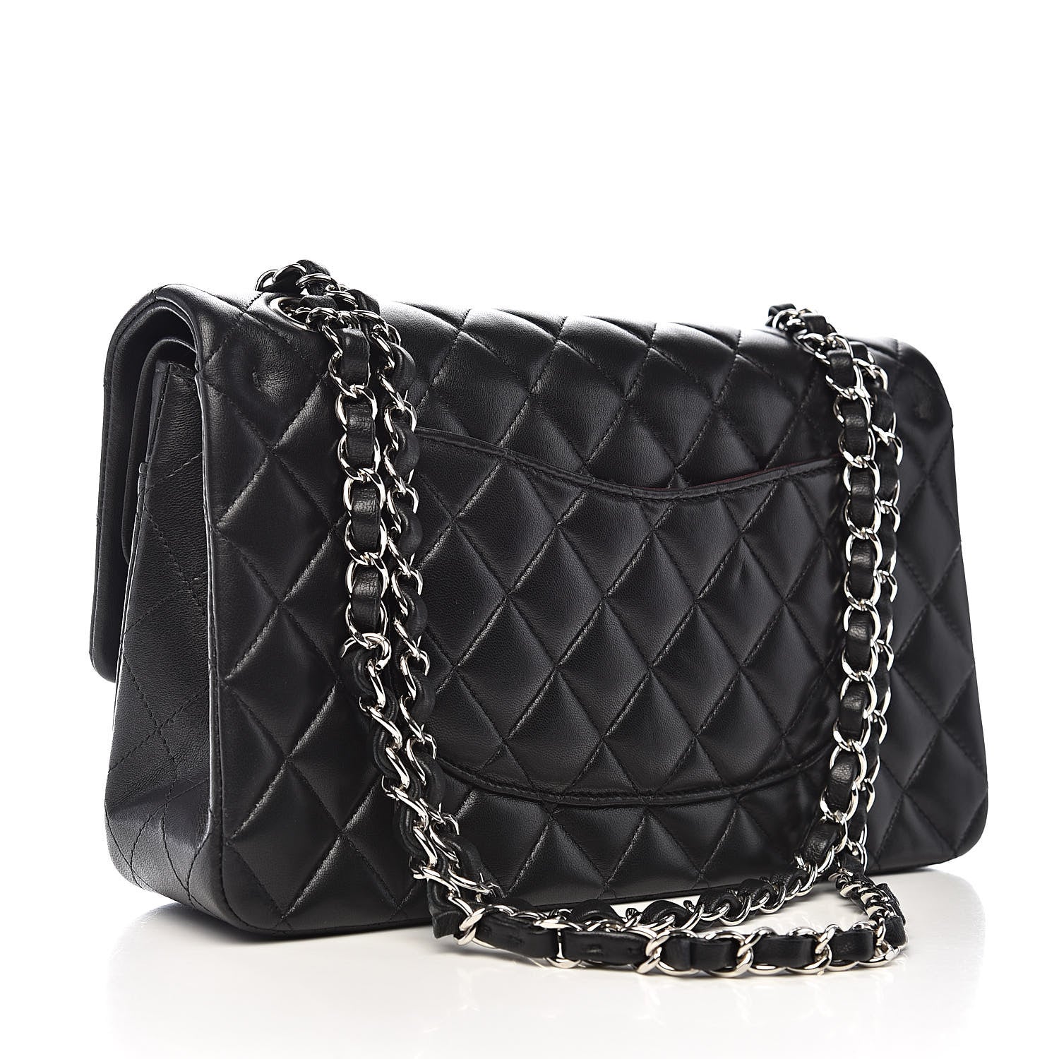 Chanel Lambskin Quilted Medium Double Flap Black 4 of 15