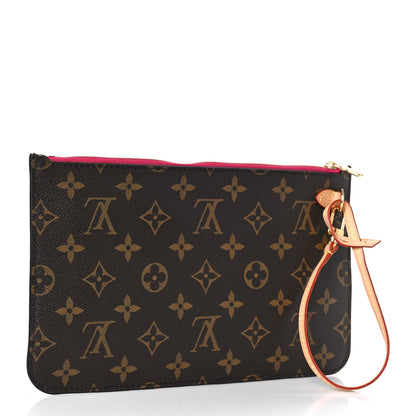 Louis Vuitton Monogram Neverfull MM GM Pochette Fuchsia 3 of 9