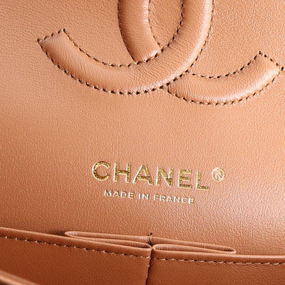 Chanel Caviar Quilted Medium Double Flap Light Brown 6 of 11