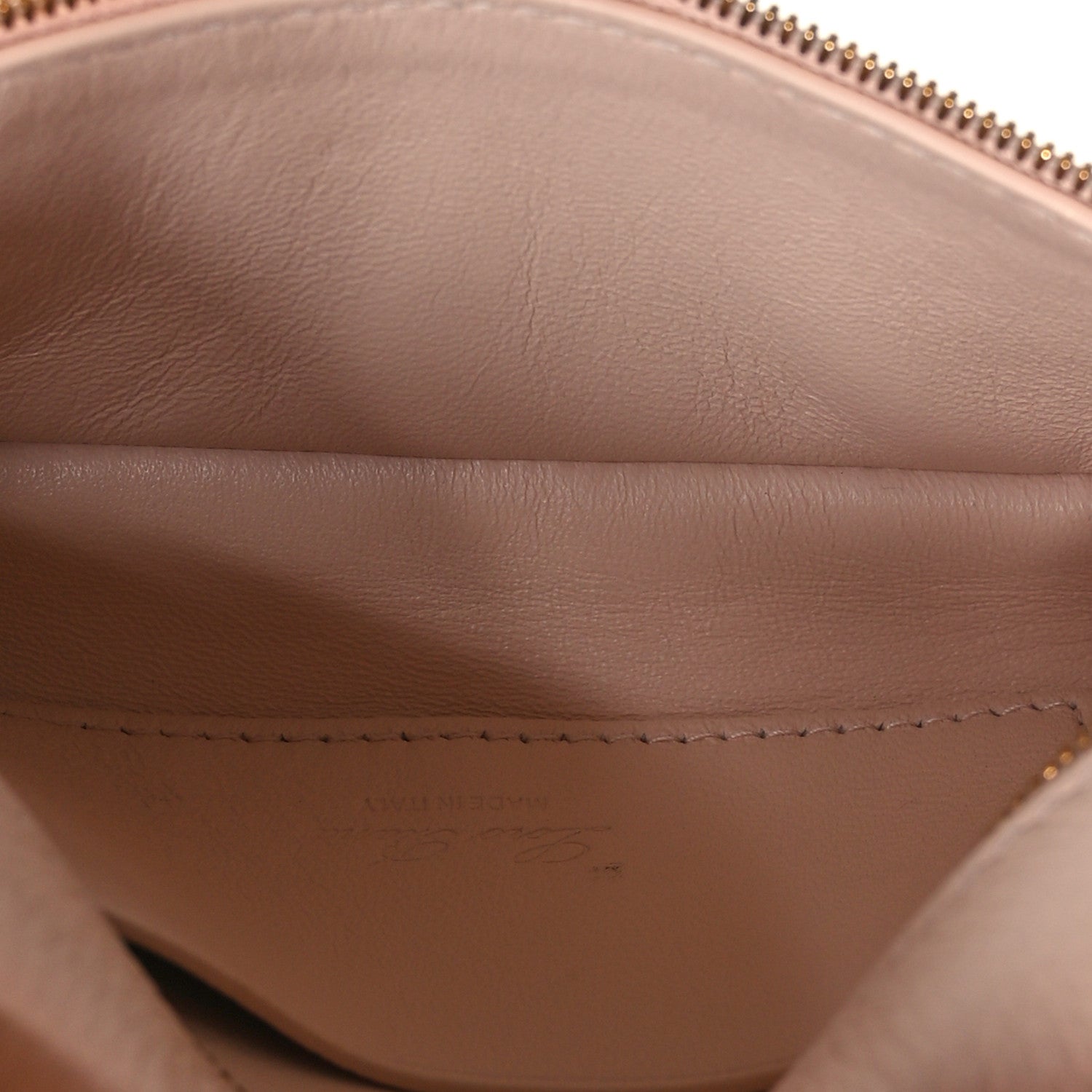 Loro Piana Grained Calfskin Extra Pocket Mini Pouch Creamed Honey 5 of 10