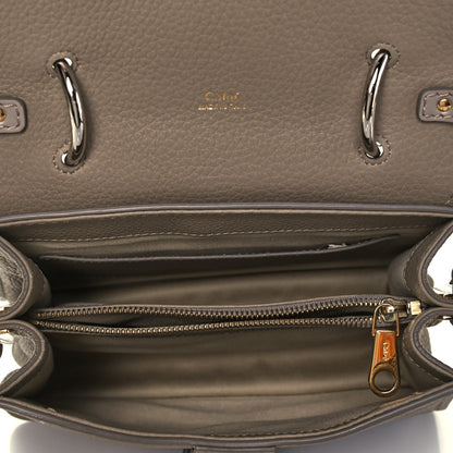 Chloe Shiny Grained Calfskin Small Aby Day Shoulder Bag Motty Grey 5 of 9