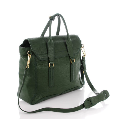 3.1 Phillip Lim 3.1 Textured Calfskin Large Pashli Satchel Jade 3 of 9