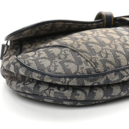 Christian Dior Monogram Saddle Bag Blue 8 of 9