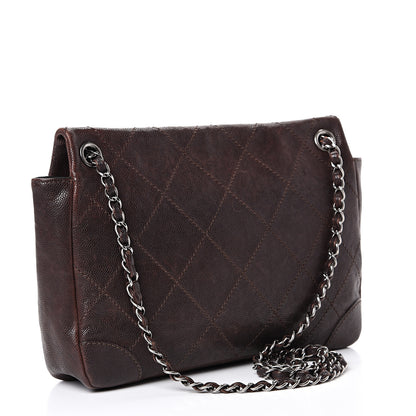 Chanel Caviar Outdoor Ligne Flap Dark Brown 2 of 15