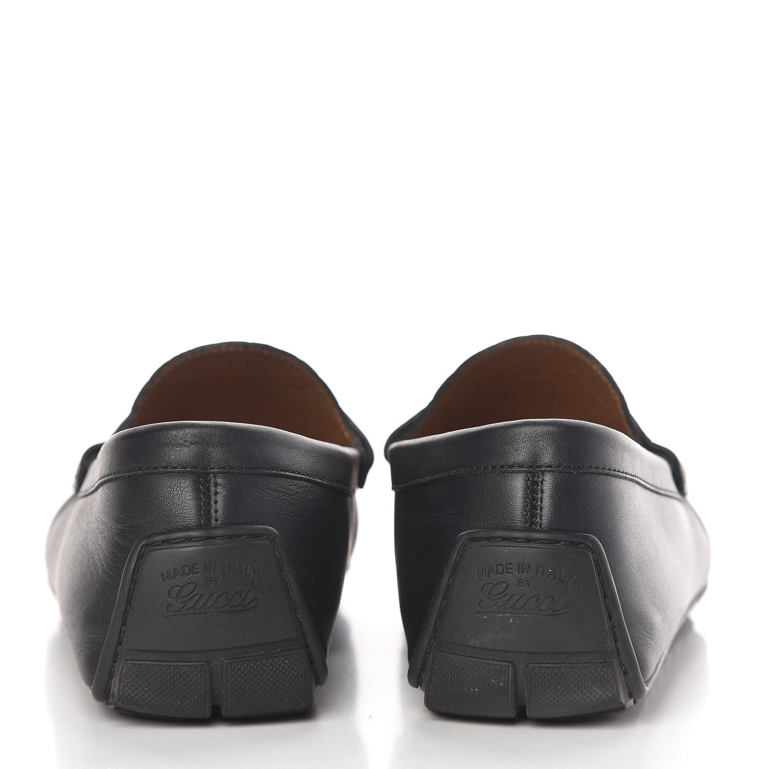 Gucci Guccissima Calfskin Mens Driver Loafers 7 Black 17 of 19